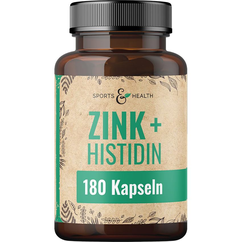 180 Zink Histidin Kapseln – Hochdosiert mit 25,5mg pro Tagesdosierung – Hochwertige Zink Kapseln anstatt Tabletten – in Deutschland produziert