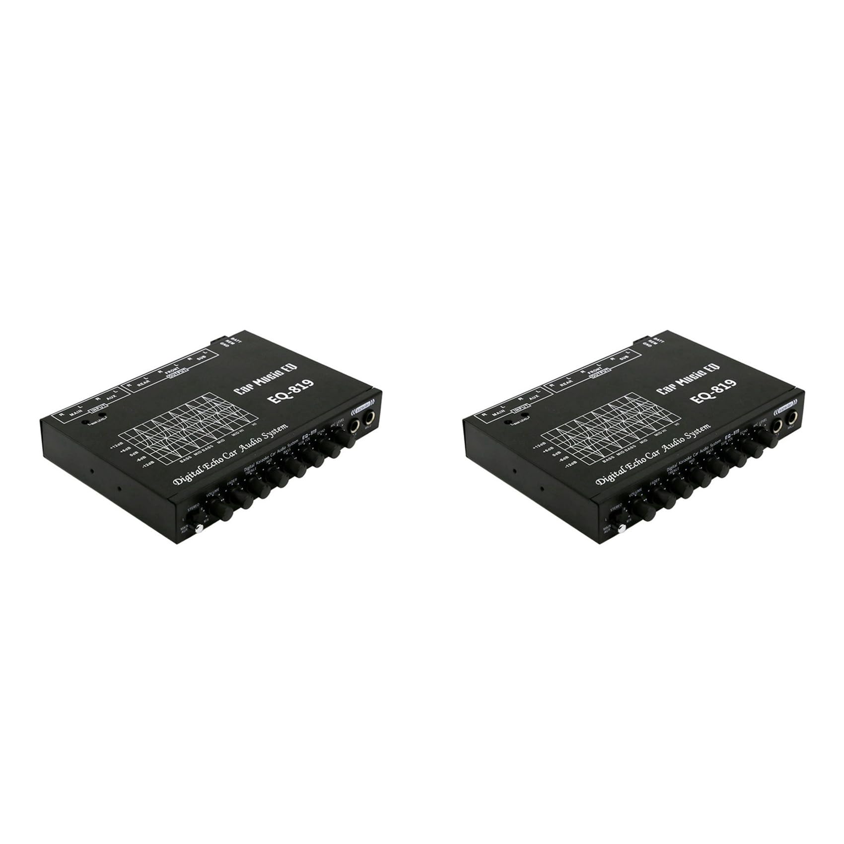 2X EQ-819 automatyczny equalizer, wielofunkcyjny korektor crossovera tuningu audio EQ, parametryczny korektor audio