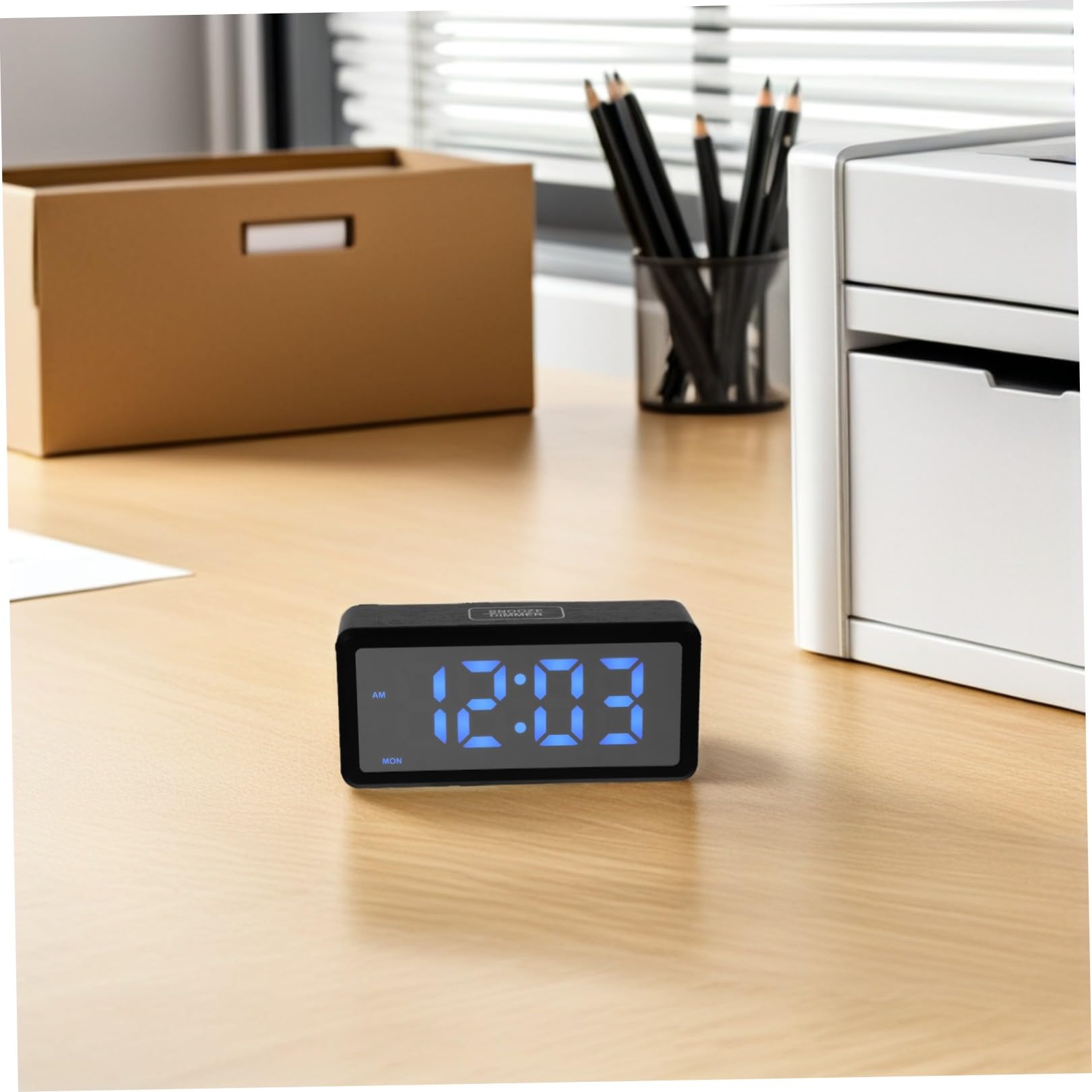 VILLCASE Orologio Digitale LED Effetto Legno con Display Grande Rgb