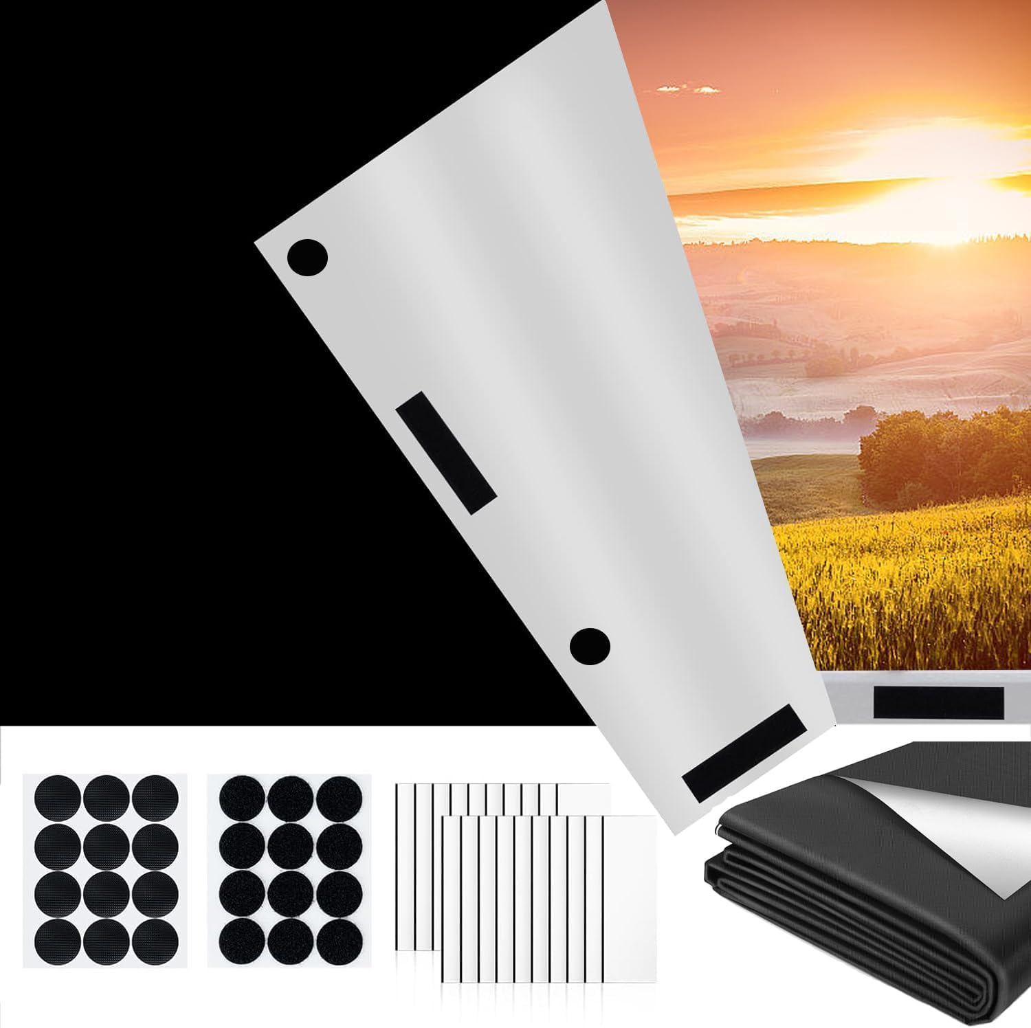 Loiisgy 118" x 57" Blackout Blinds Shade, Blackout Blind Curtain, Blackout Blinds Window Curtains, Portable DIY Window Blinds for Bedroom Nursery