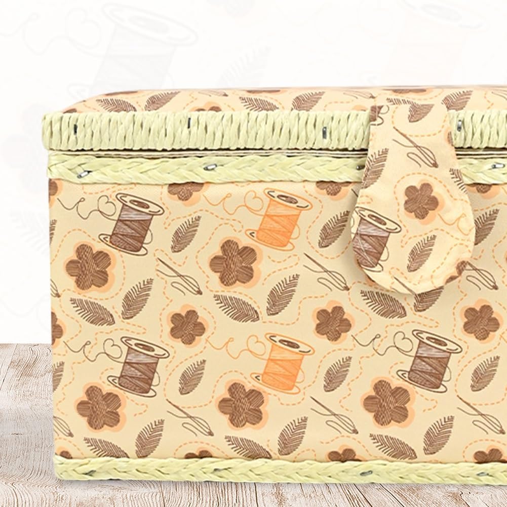 Large Sewing Basket with Complete Sewing Supplies