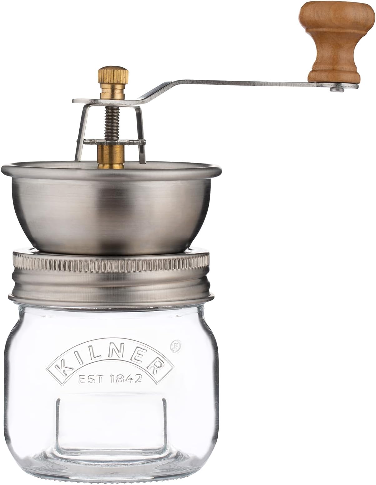 Premium Airtight Seasoning Grinder Set with Glass Preserve Jar - 250ml | Manual Spice, Salt & Pepper Grinder with Ceramic Grinding, Sustainable Kitchen Storage