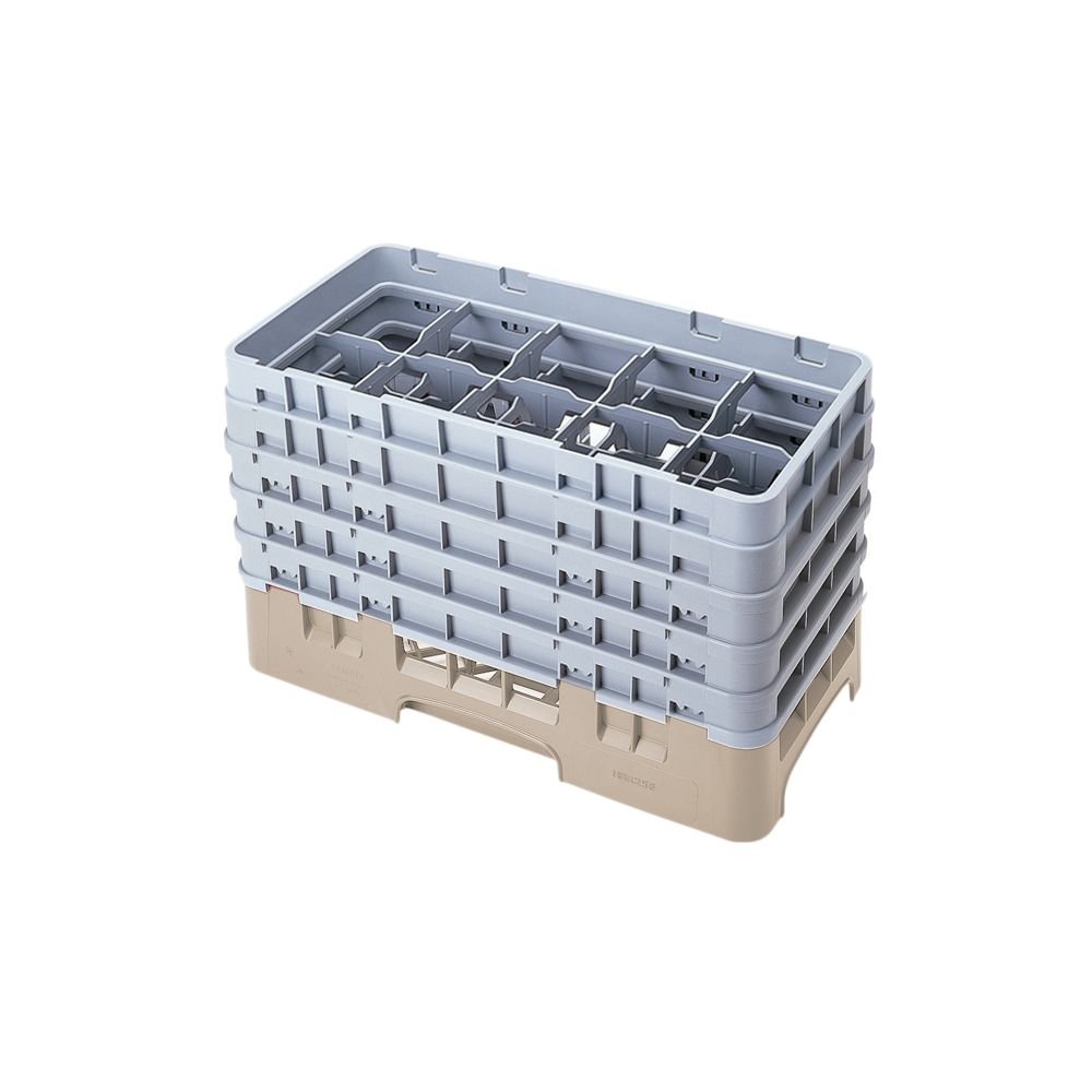 Camrack Glass Rack, W/5 Extenders, Half Size, 10'' X 19-3/4'' X 12-1/8'', 10 Compartments, 3-1/2'' (2 Pieces/Unit)