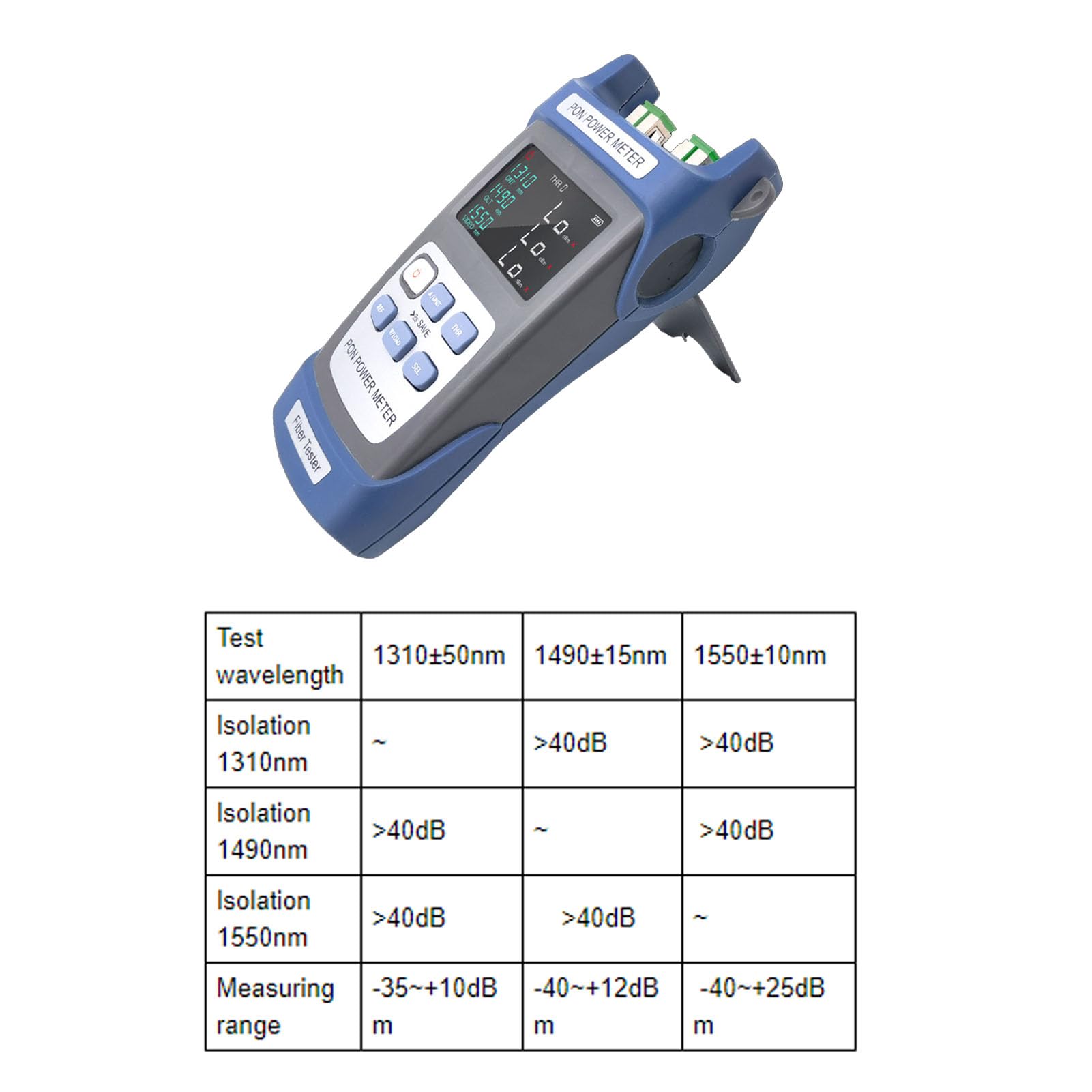 Optical Power Meter Glasfaser Test Tool Kit Hochpräzise Netzwerk Scanner FTTH PON GPON