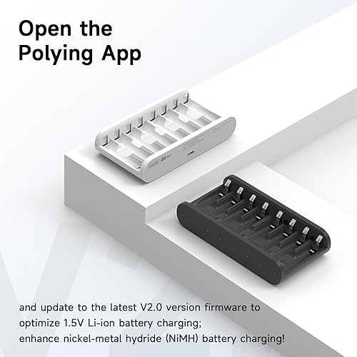 Miniatura 2 de ISDT Cargador de batería AA AAA Baterías recargables 8-Bay Cargador inteligente portátil Carga rápida Puerto de entrada USB para 1.2V NiMH NiCd 1.5V