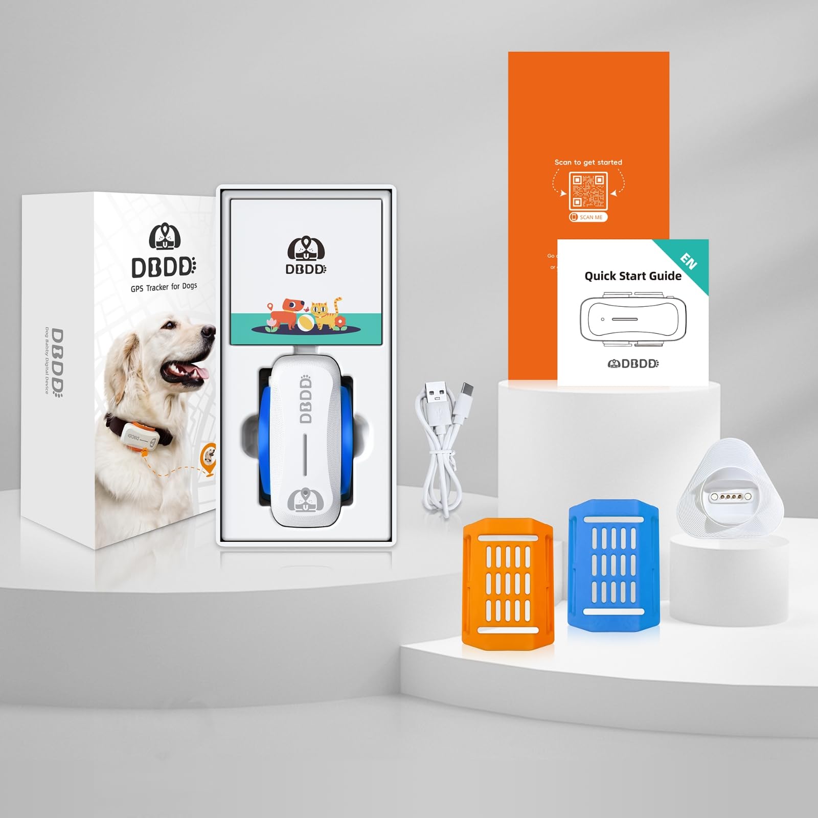 AI GPS Tracker for Dogs (30lbs+), Real Time Location and AI Vet Health Management, Electronic Fence, Waterproof, iOS and Android Universal（White） - image 7