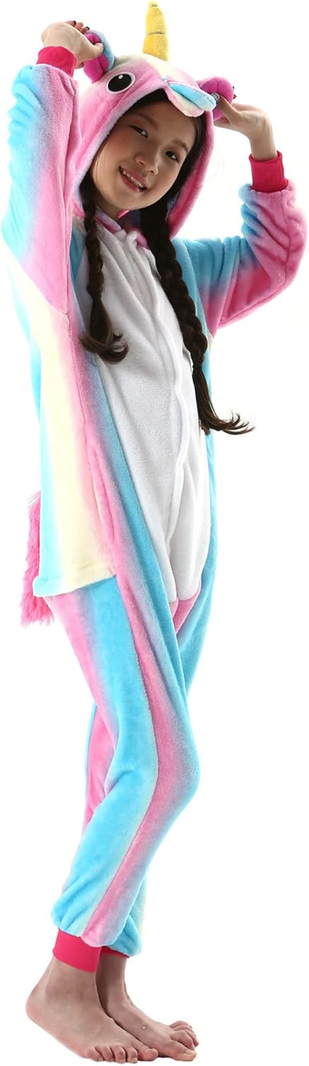 ATOZ Onesie for Kids, Animal Pajamas Halloween Cosplay Costume for Girls Boys