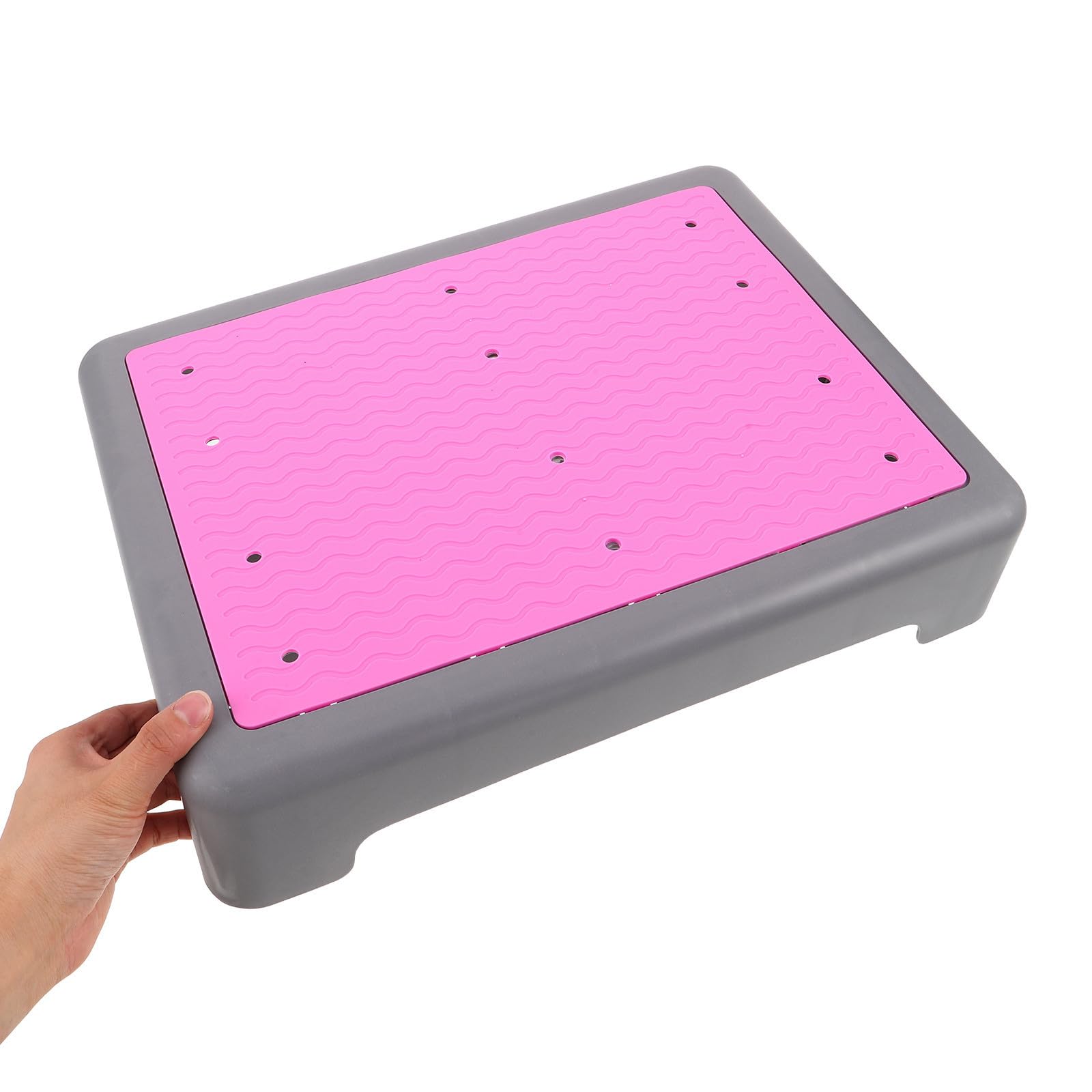 FOMIYES Rutschfester Stuhlgang Trittschemel aus Kunststoff in Rosa Stabiler Badezimmer Fußhocker für Senioren für Duschen und Badewannen