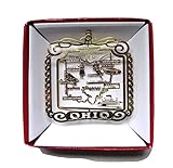 Ohio State Brass Christmas Ornament Souvenir Gift