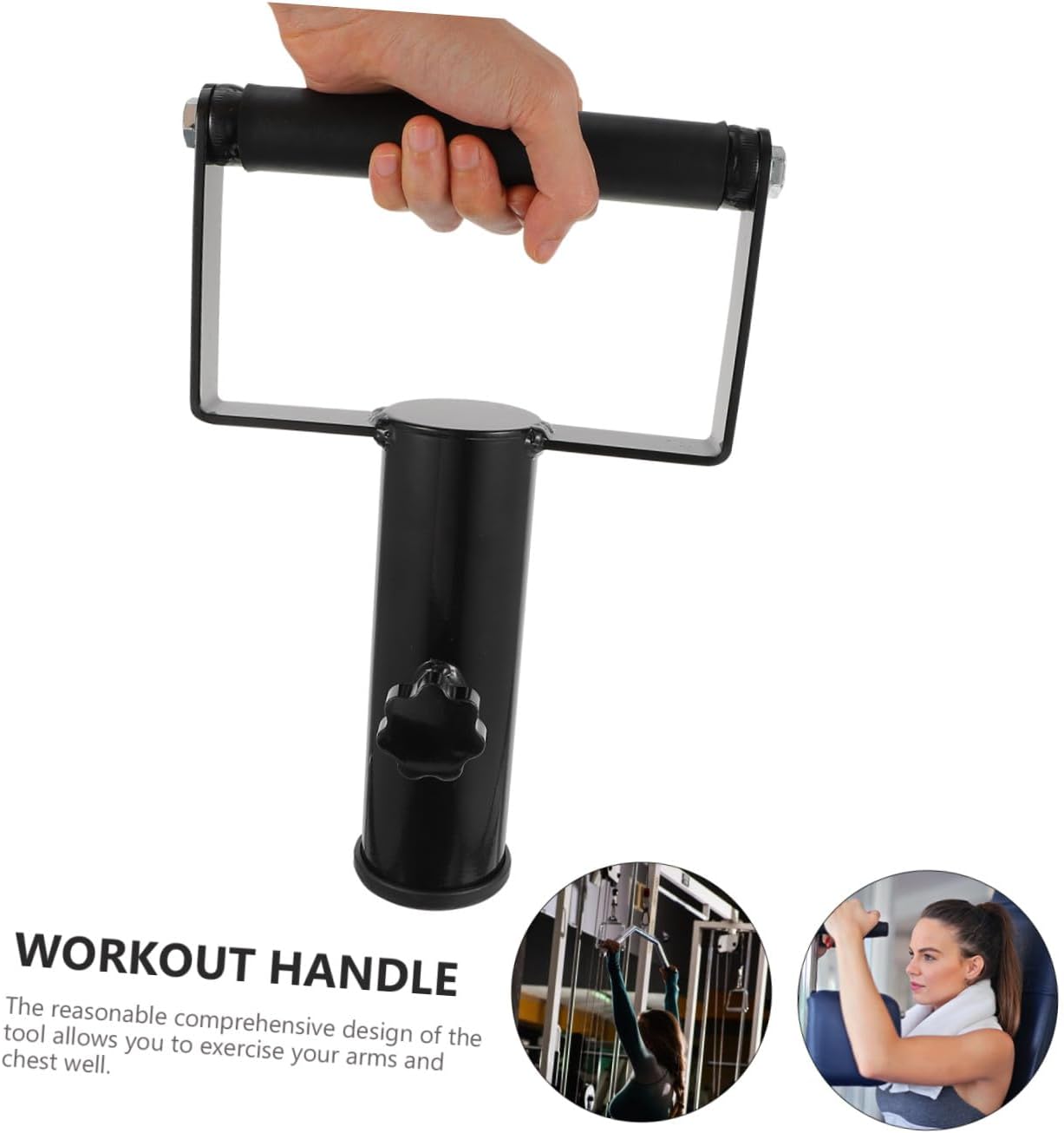 HANABASS 1pc Barbell Handle for Shoulder Muscle Training Non- Grip Row Bar Handle Versatile Gym Equipment for Use Heavy Duty and Easy to Install