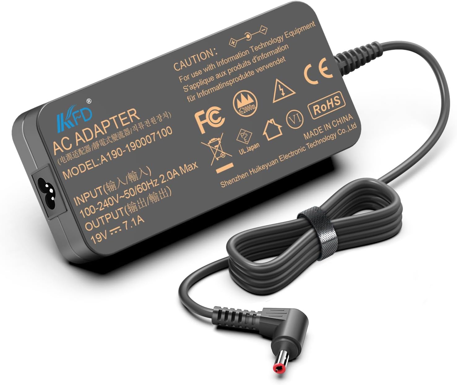 KFD 19V 7.1A 135W Laptop Charger Power Supply for Acer Nitro 5 7 Nitro V15 Gaming Laptop AN515-51 AN515-53 A715-71G VN7-593G Acer Aspire 7 5 Predator Helios 300 G3-571 G3-572 PH317-51 Adapter Cord