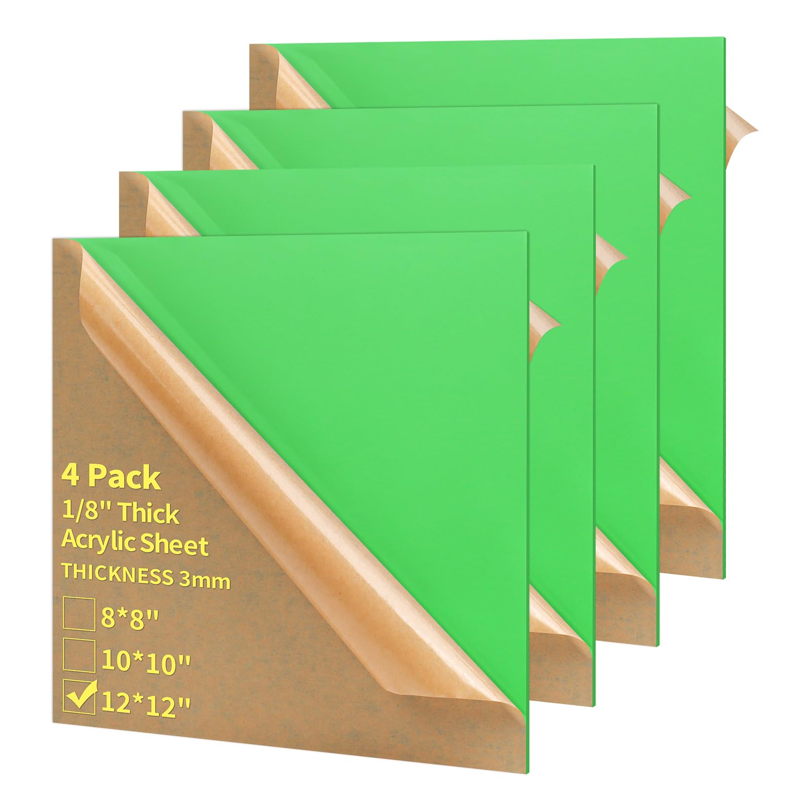 Acrylic Sheets - 4 Pack 12x12 Blue -20