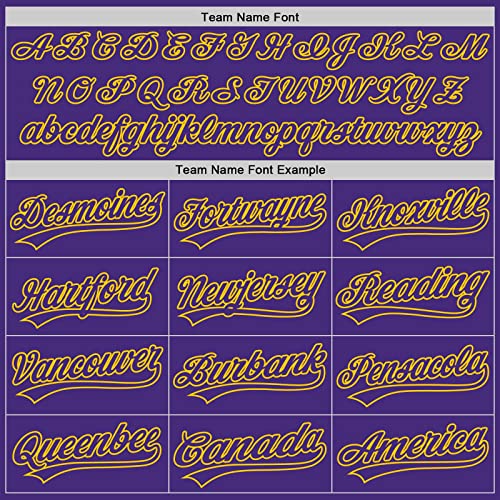 Jersey de béisbol personalizado para hombre y mujer, color púrpura miniatura 3