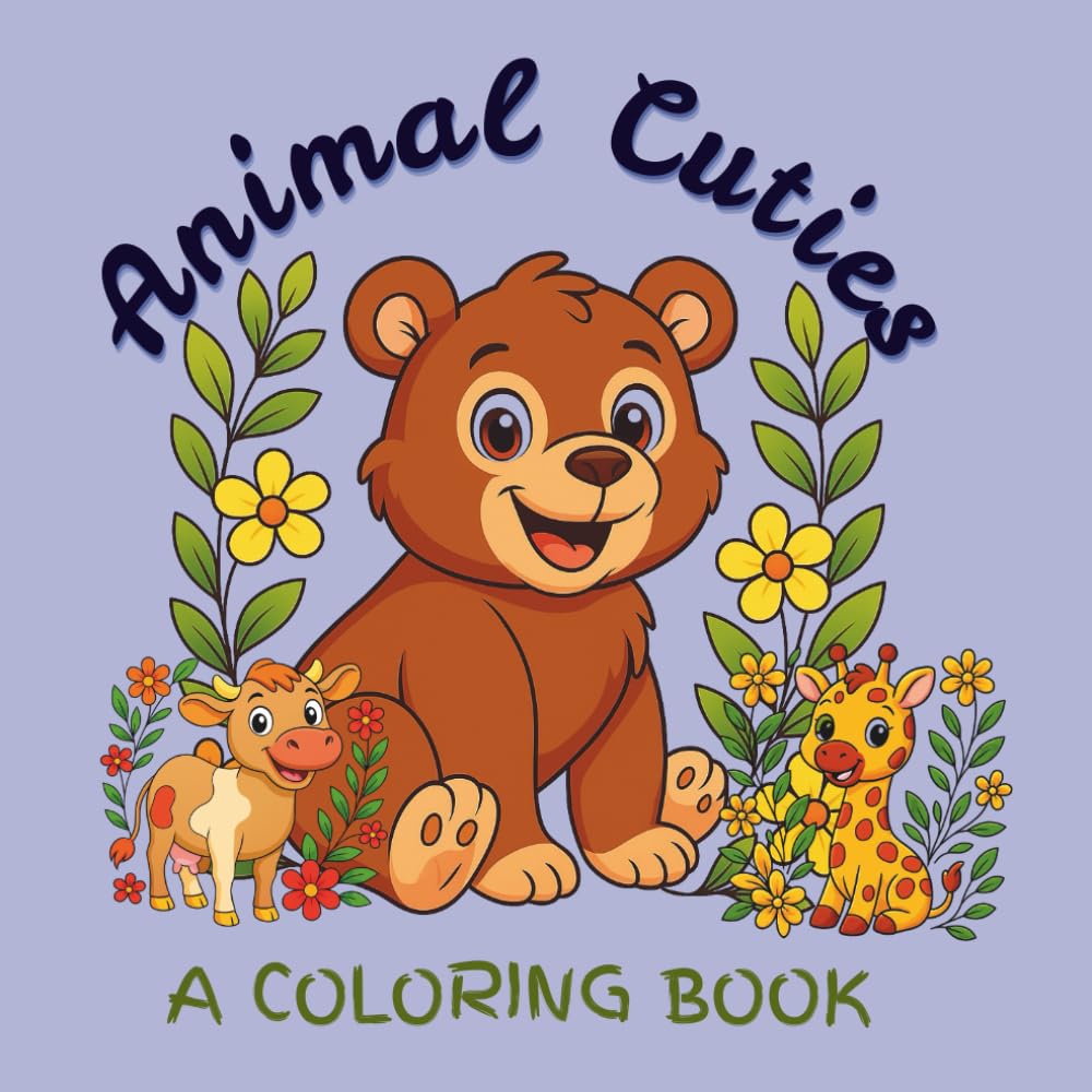 Animal Cuties: A coloring book
