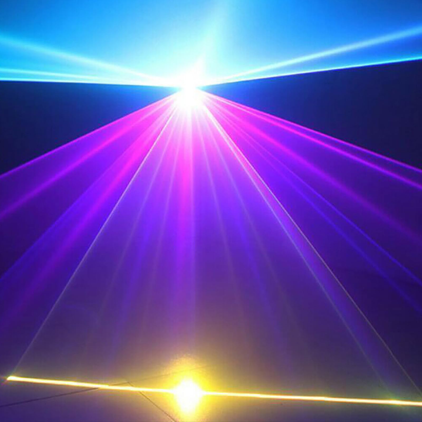 Show 2000 mW RGB DMX-512-20Kpps - Luce da palcoscenico animazione DJ Disco Beam Moving Head Palcoscenico DMX512 Spot Illuminazione per circa 1399-3229ft² superficie È adatto per DJ, Bands, bar, pub