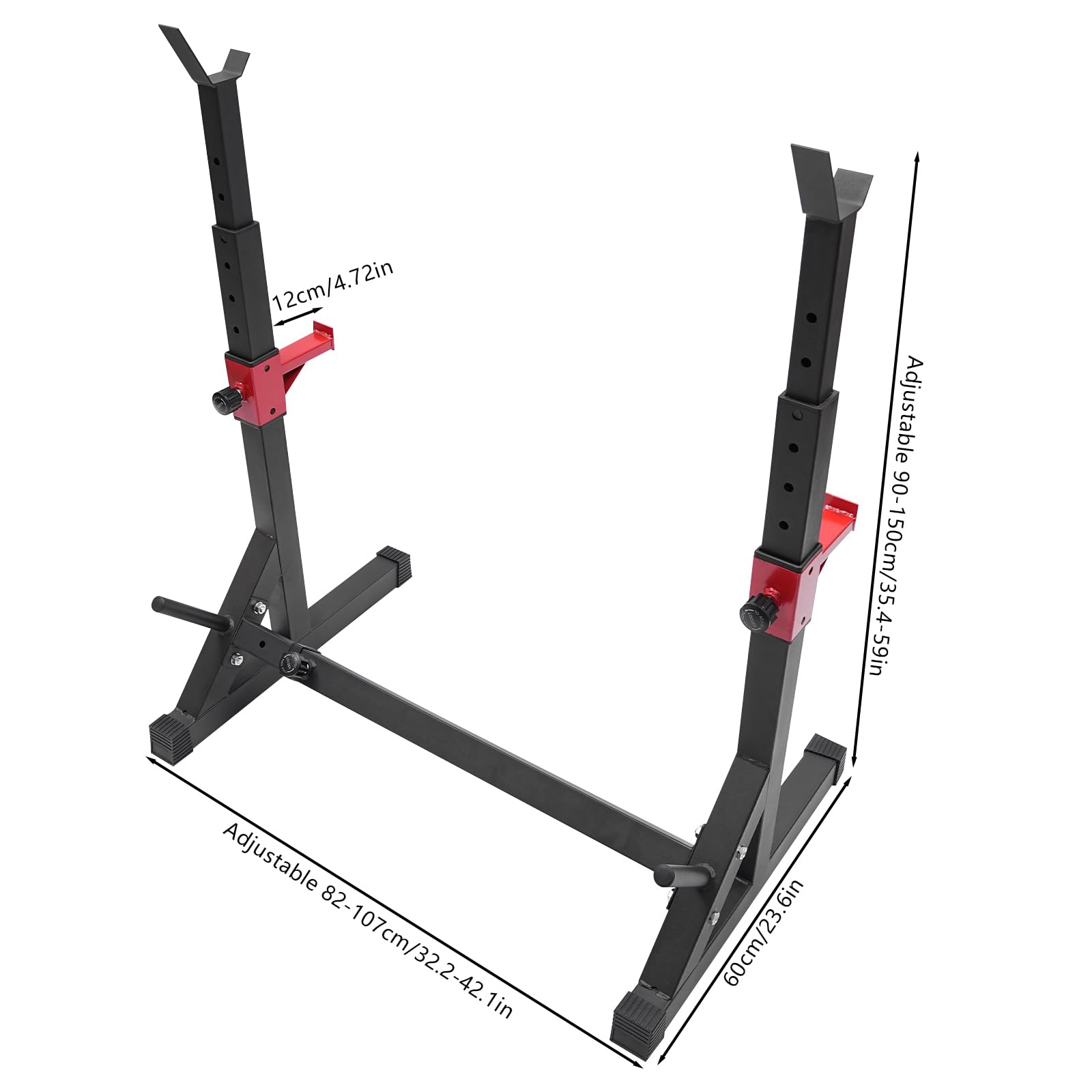 Supporto per manubri regolabile, per sollevamento pesi, per panca e squat, multifunzione, per studio sportivo, casa, sollevamento pesi, fino a 249,5 kg, Squat Rack Power Rack