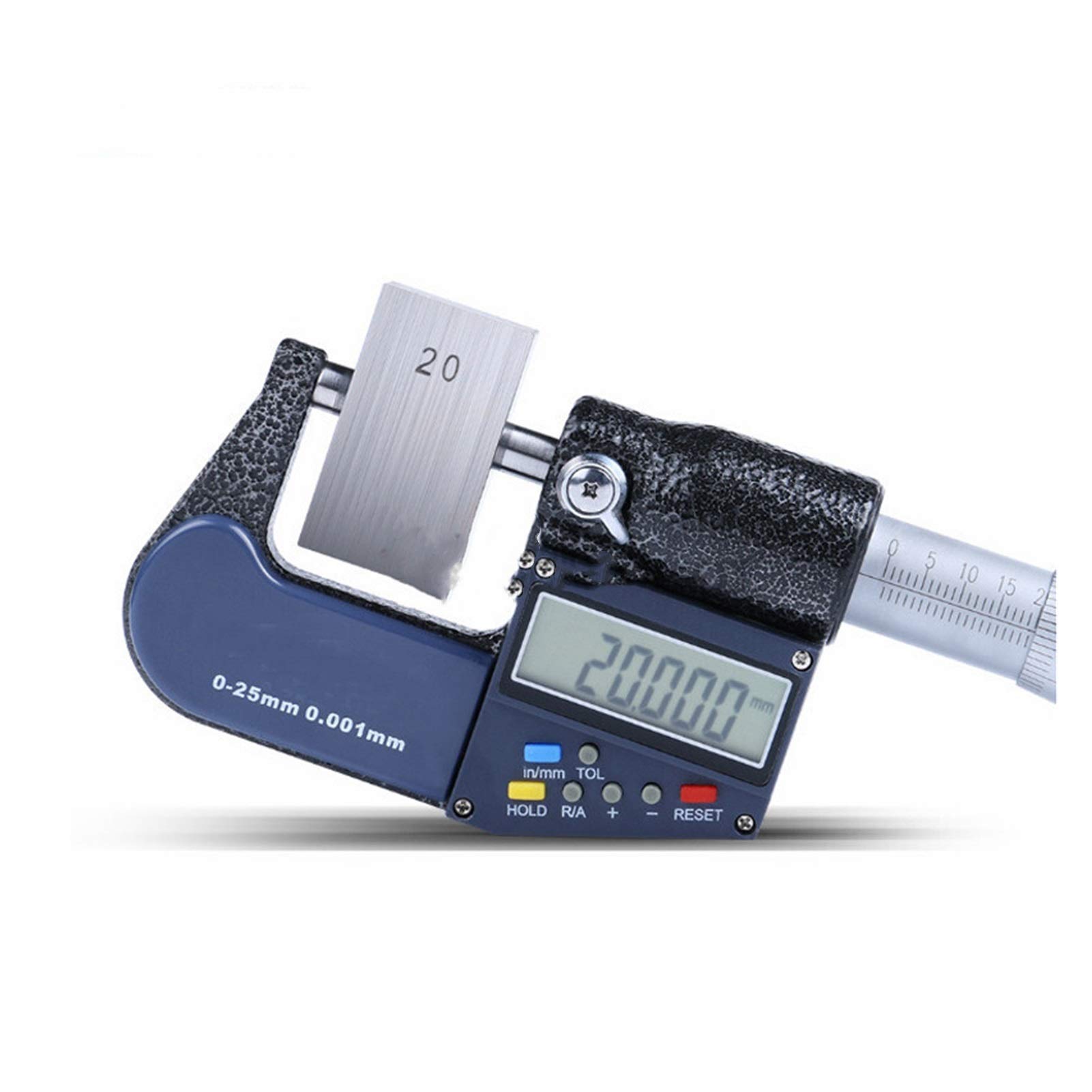Micrómetro 0.001mm Micrómetro Exterior 0-25mm Micrómetro Digital Calibrador Medidor Micrómetro Micrómetro Carburo Medida Medida Herramientas (Color : Multifunction 0 25mm)