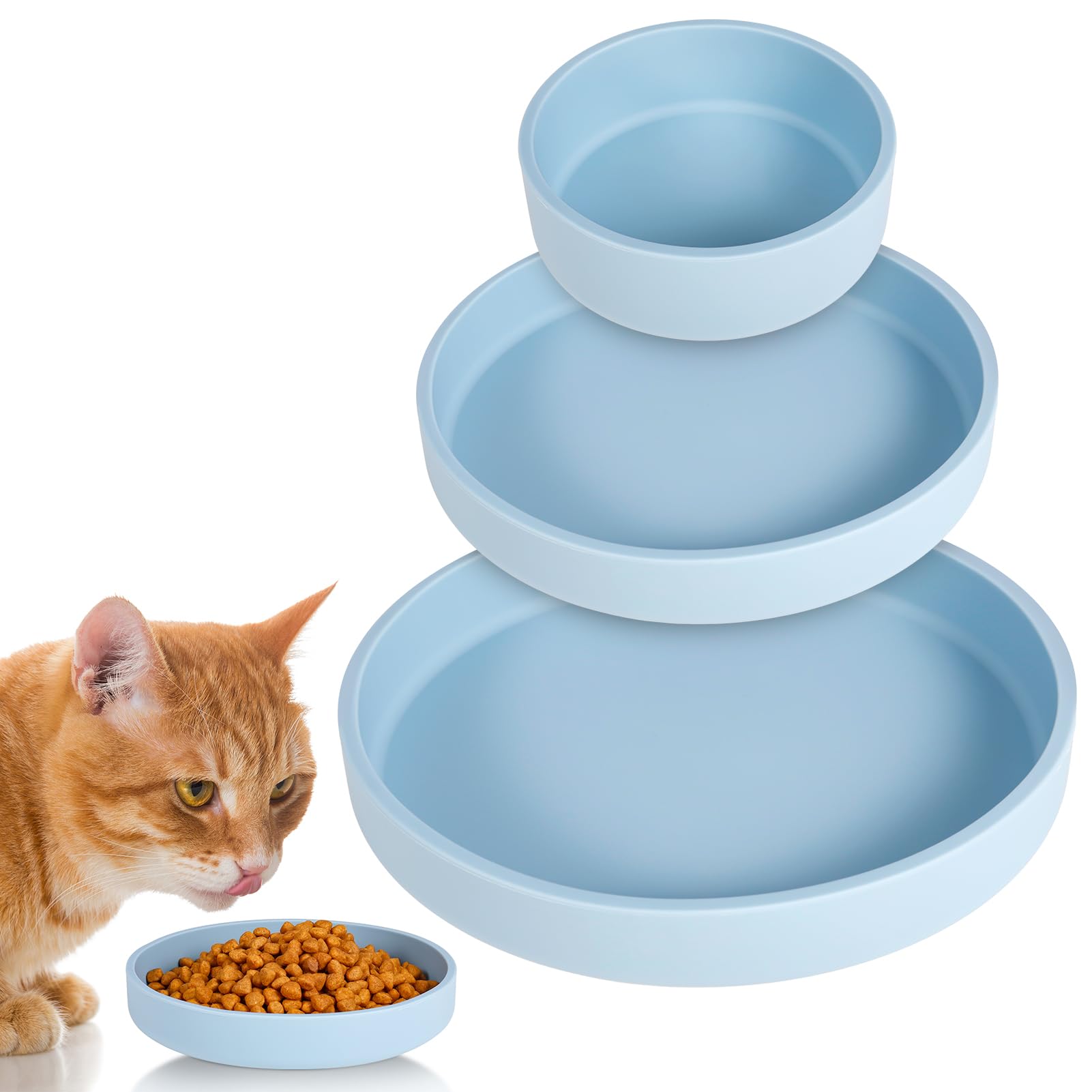 Flacher Katzennapf Aus Silikon - Anti-Schling Napf Für Flachgesichtige Katzen