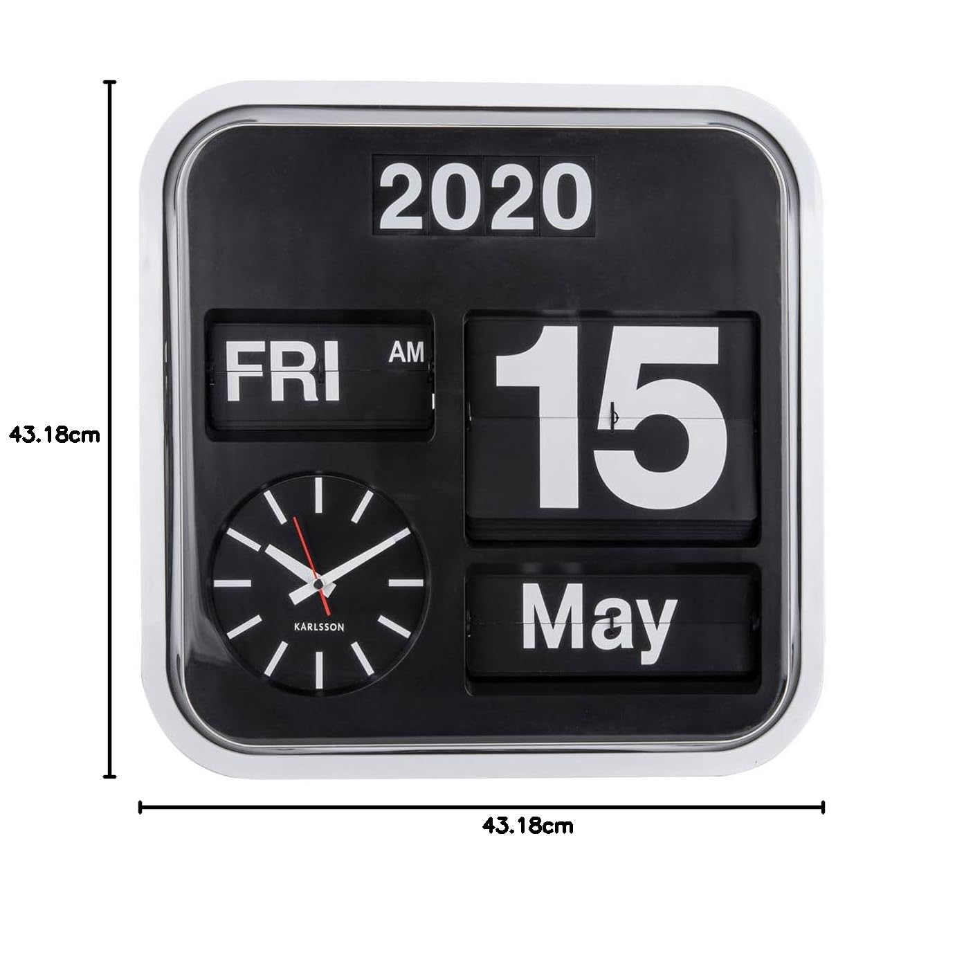 Karlsson KA4203 Orologio da Muro Big Flip, white