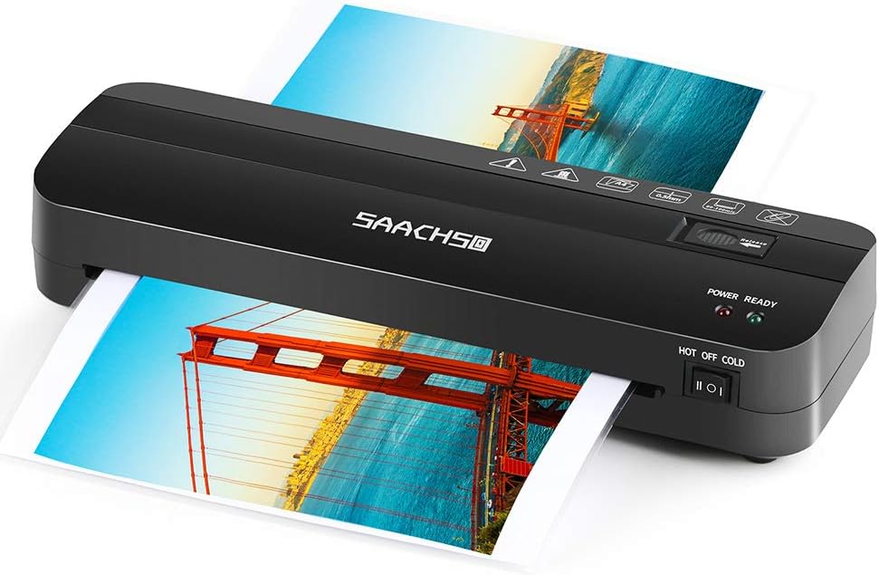 Thermal Laminator, 9” Laminating Machine for Letter Size/A4/A5/A7, Portable Laminate Machine, 3 Min Fast Warm Up, High Speed&No Bubbles, One Button Jam Release for Home/Office/School (Upgrade)