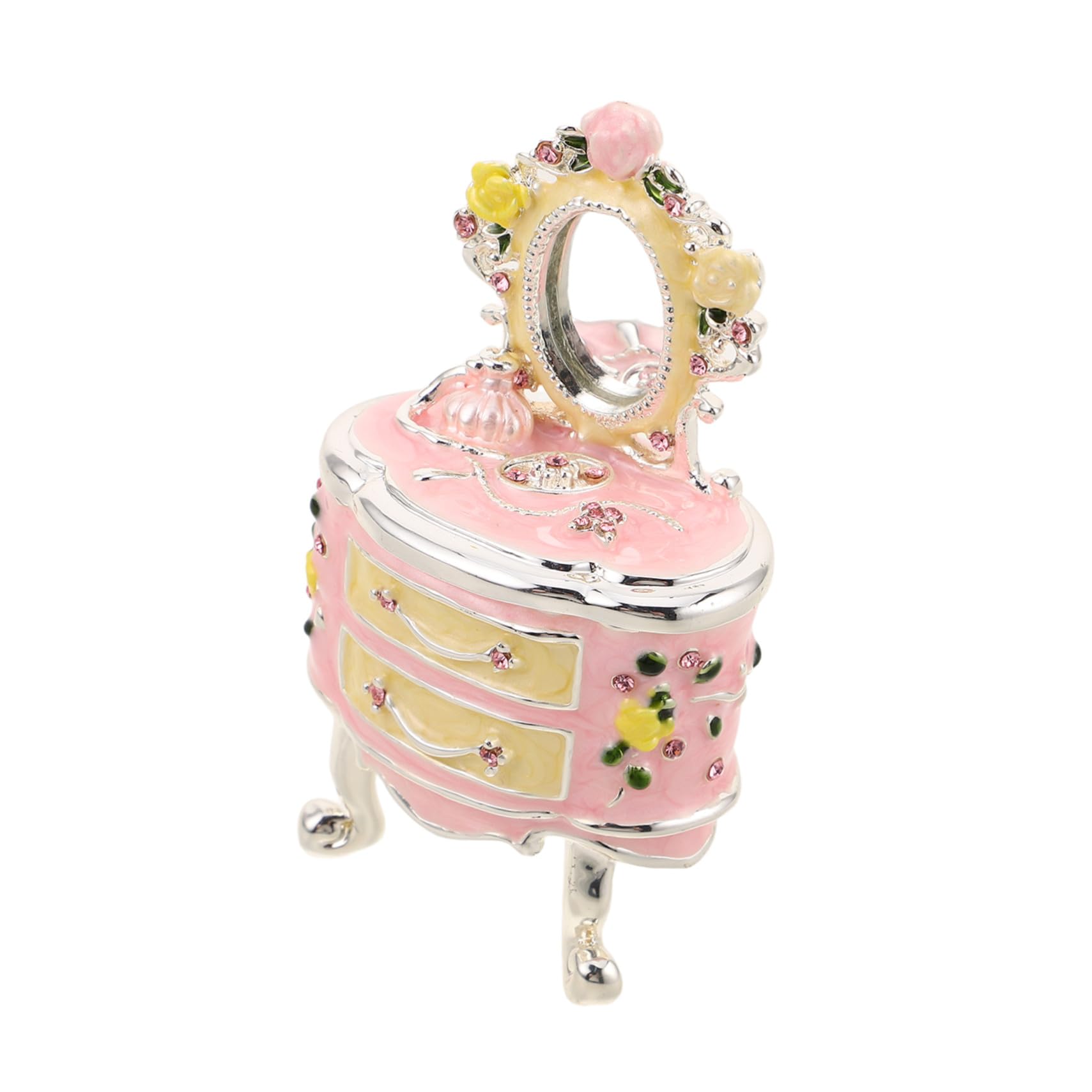 Boîte à bijoux élégante en céramique rose, l'écrin déco raffiné