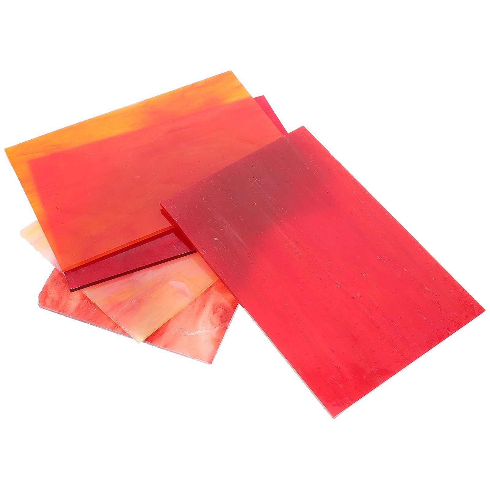 DOITOOL Lot de 5 Carreaux de Verre Colorés pour Mosaïque, Matériel en Verre 10x15 Cm, pour DIY et Travaux Manuels Décoratifs
