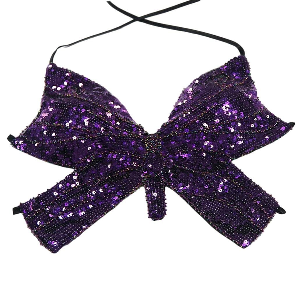 BNF® Womens Belly Dance Bra Sequin Tops Latin Costumes Party Club Wear Purple 1|Clothing, Shoes & Accessories | Dancewear |1 Piece Belly Dance Bra-image-37