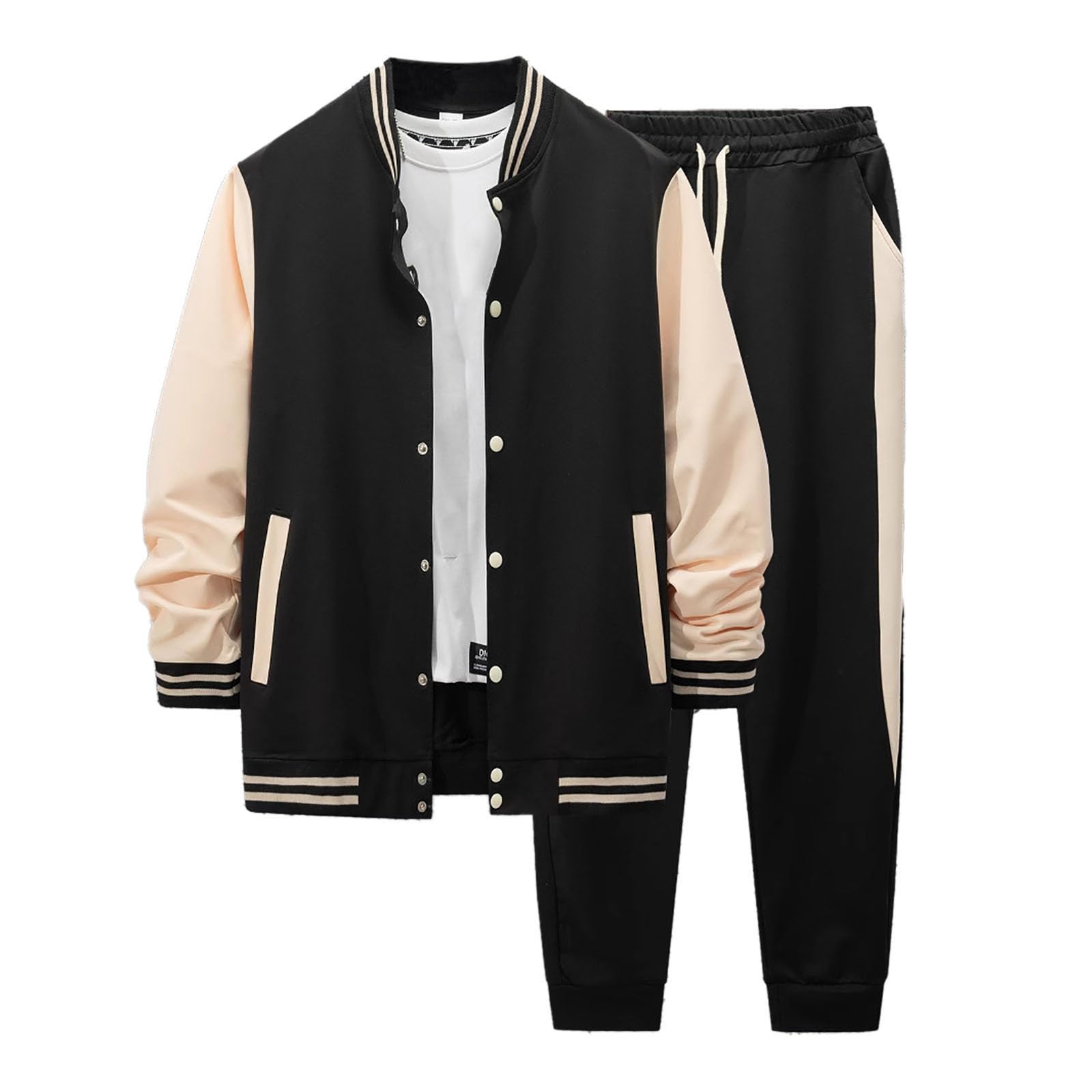 Uomo 2 Pezzi Tuta Jogging,Fitness Leggera Casual Completo da Traspirante Moda Vintage Tute Ginnastica Jogging Fitness Sportiva Set Felpa Con Cappuccio E Pantalone Autunno Inverno Corsa