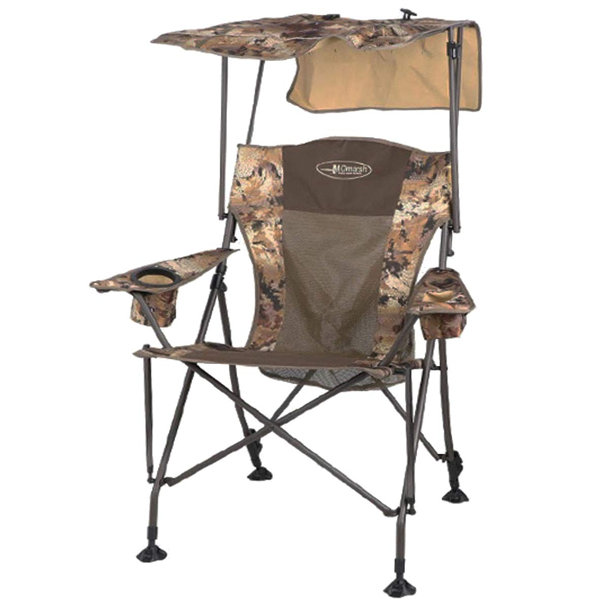 Momarsh | Lightweight Dove Chair with Adjustable Shade Canopy and Carry Bag | Full Size Collapsible Chair for Hunting, Camping, Waterfowl & More