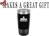 Vista 4 de Rogue River Tactical Come and Take It Gonzales Texas Flag - Taza de viaje de acero inoxidable con tapa aislada al vacío, para calor o frío, 20 Negro