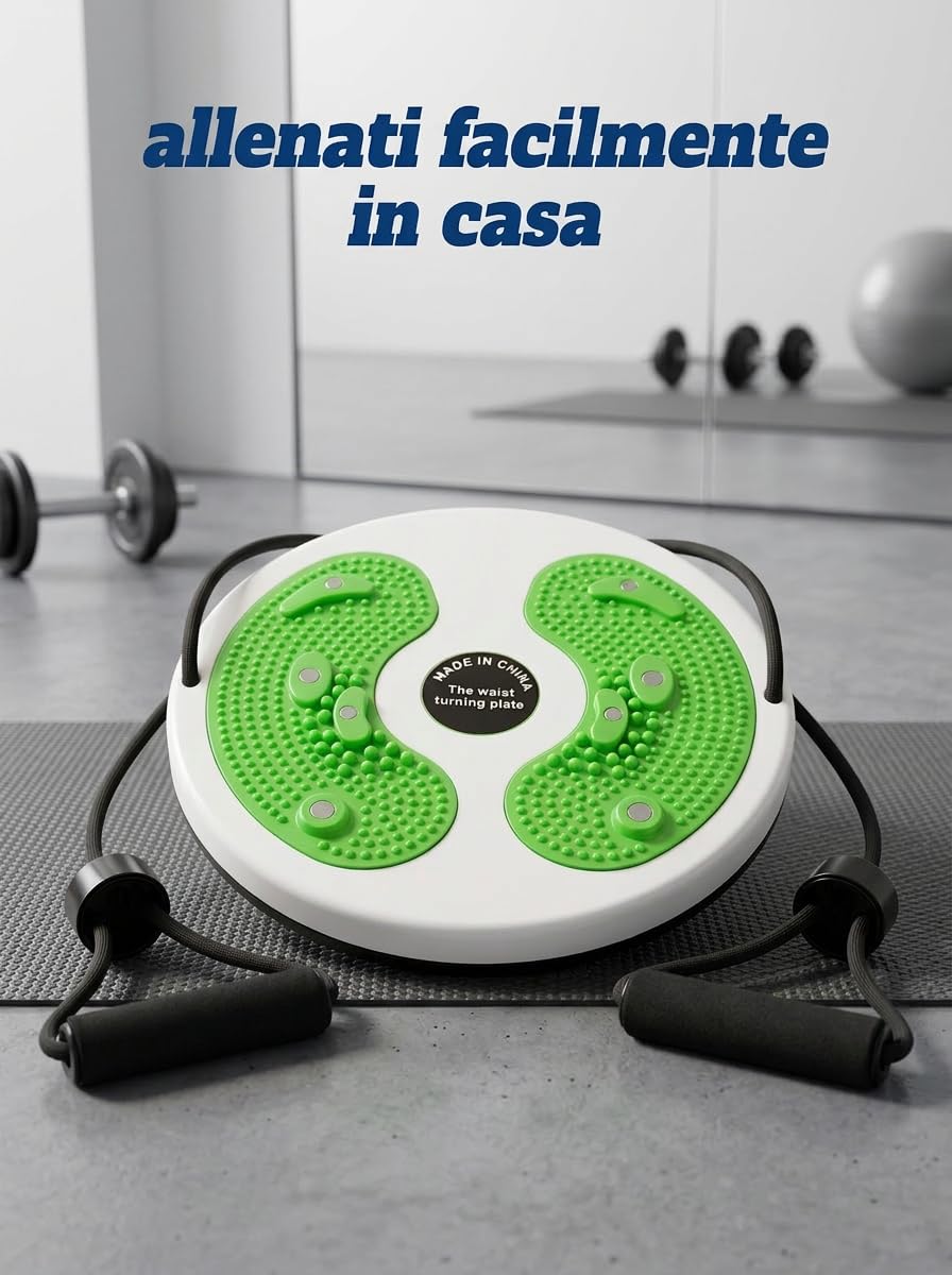 SUSY SHOP Pedana Rotante Fitness Twist, Twisting Disco per Ginnastica Attrezzo per Addominali Fianchi e Vita, Piattaforma Antiscivolo per Allenamento Casa, Palestra e Dimagrimento