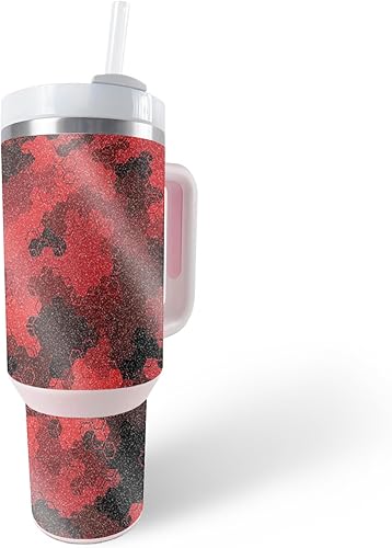 Miniatura 5 de MightySkins - Vaso con purpurina brillante compatible con Stanley The Quencher H2.0 FlowState de 40 onzas, mariposas prismáticas, acabado protector