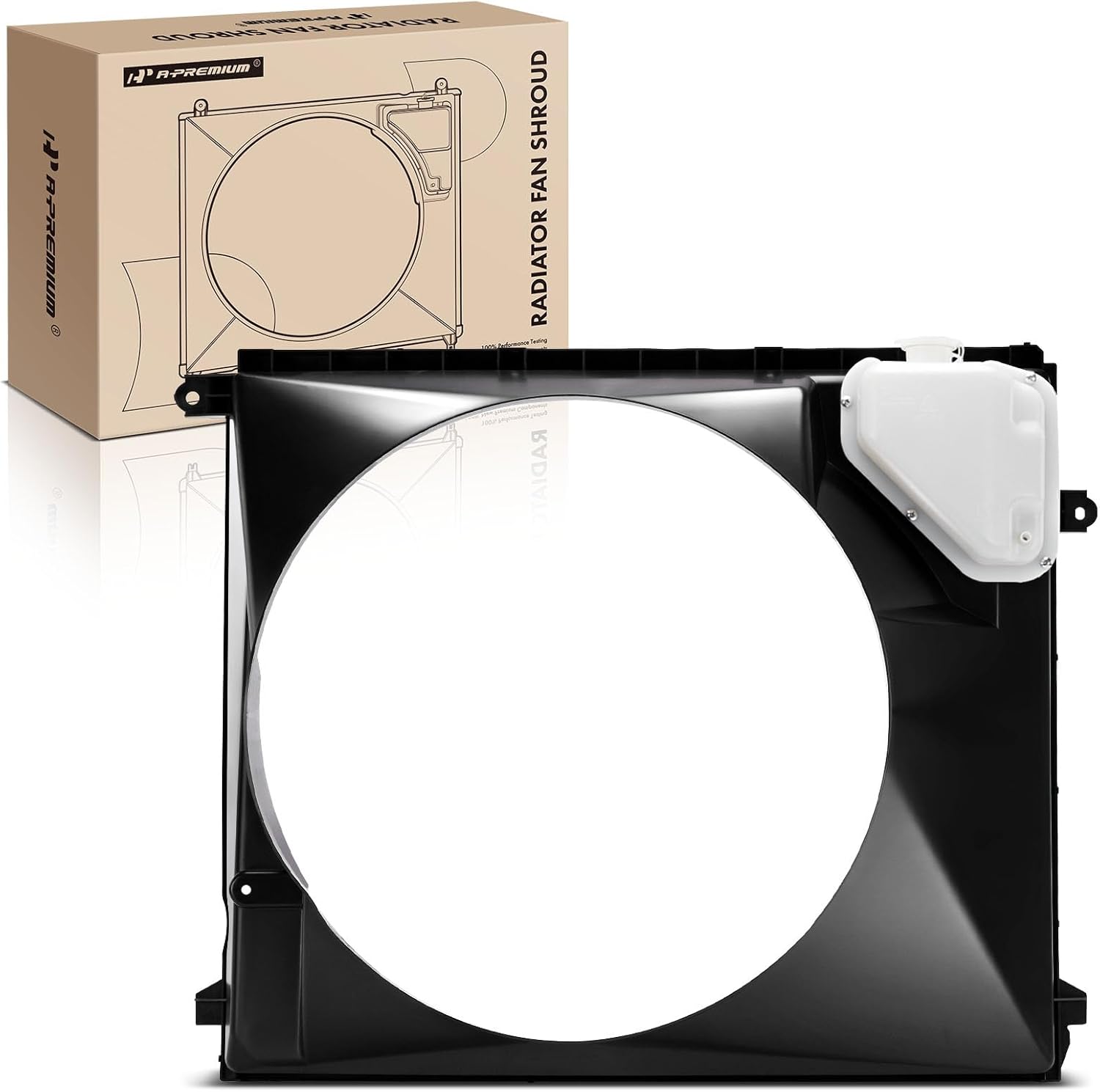 A-Premium Engine Radiator Cooling Fan Shroud with Expansion Coolant Tank Compatible with Toyota Tacoma 2005-2019 2.7L, Replace# 167110C140