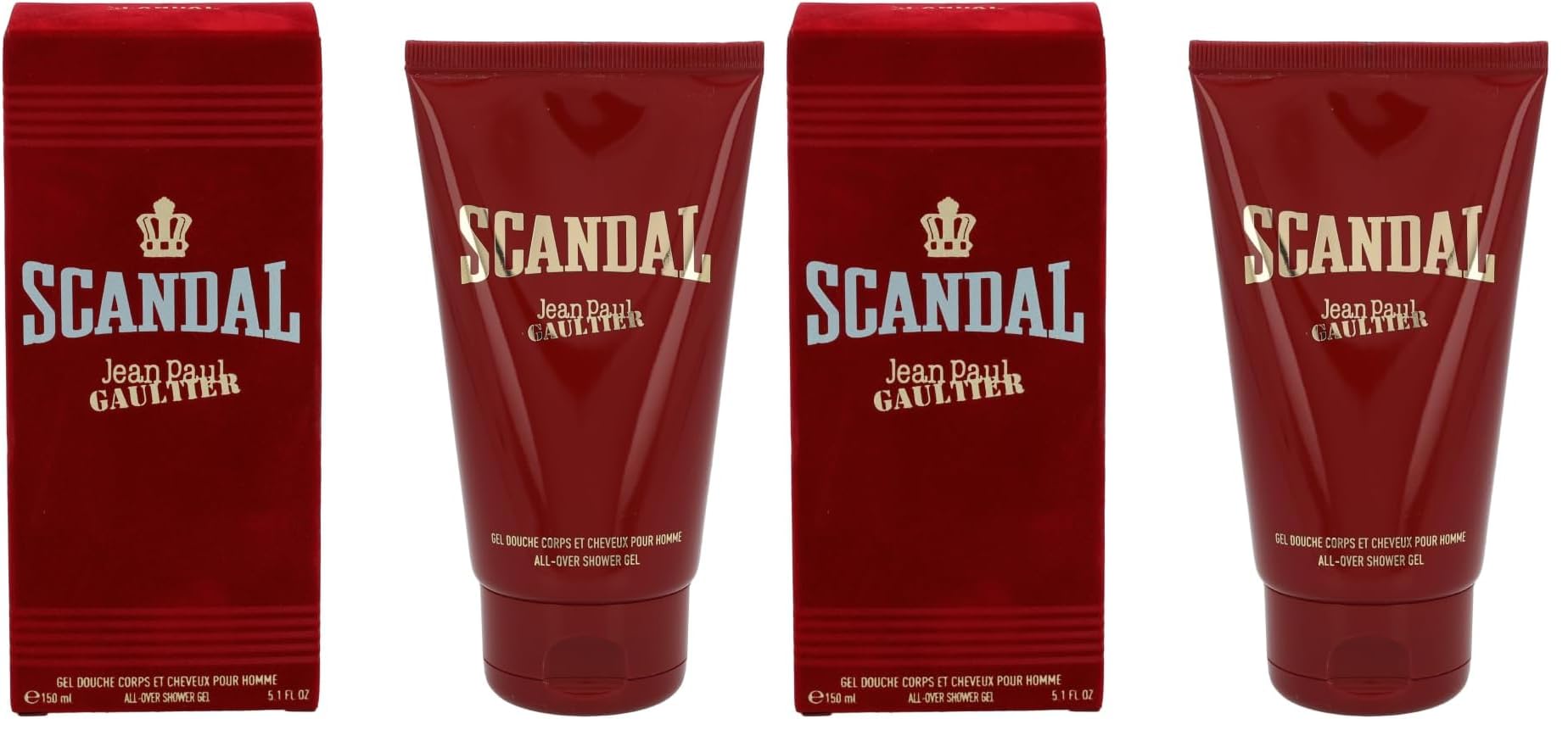 Jean Paul Gaultier Scandal, Rot, Glas (Packung mit 2)