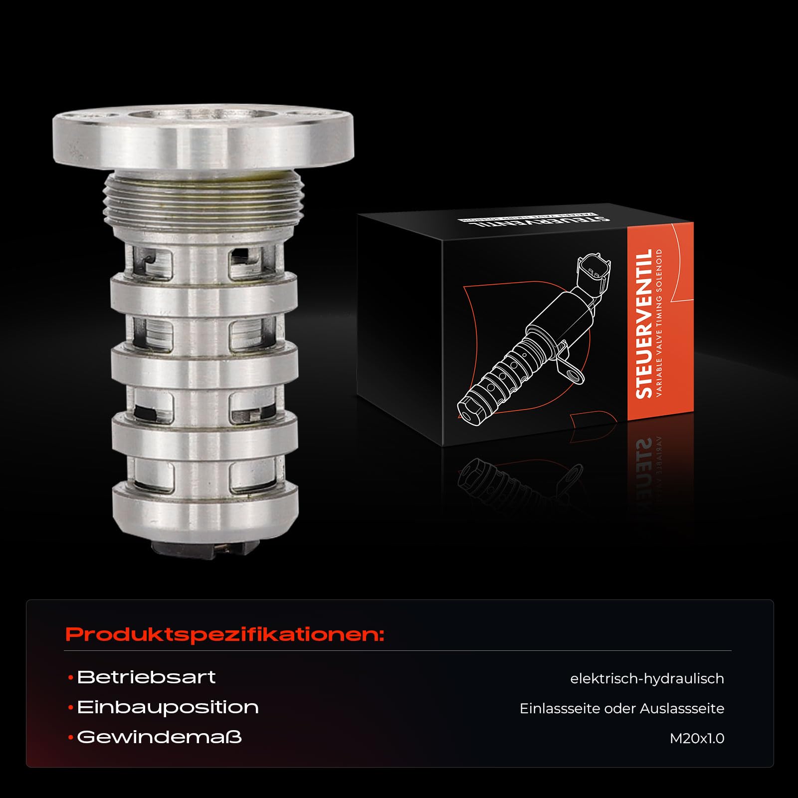 Frankberg 1x Steuerventil Nockenwellenverstellung Einlassseite Kompatibel mit Golf V 1K1 2.0L 2004-2009 Leon 1P1 1.8L 2007-2012 A3 8P1 1.8L 2.0L 2004-2012 Replace# VVT303