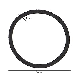 Expressions 216-Piece Hair Ties, 4mm Elastics Classic Black Value Pack, Durable No Metal Bands for Women\'s Ponytails, Thick, Curly and All Hair Types