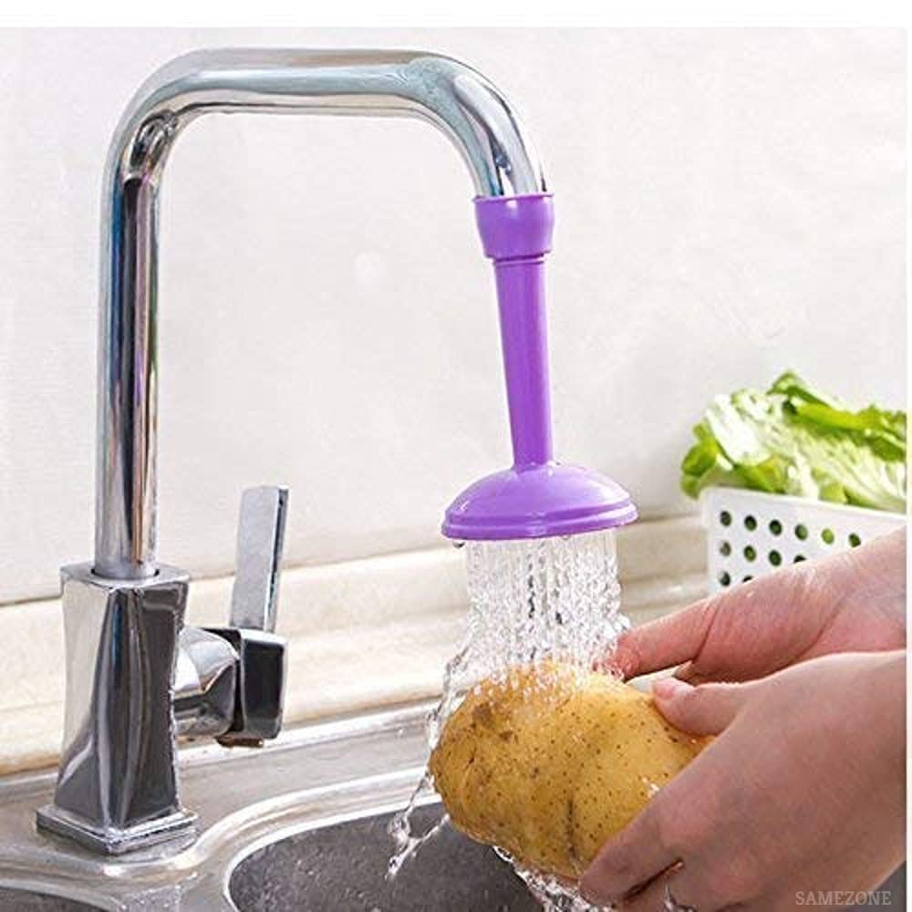 Shivaaro Adjustable Plastic Kitchen Splash Shower Faucet Sprinkler Head Nozzle Bathroom Tap Water-Saving Faucet Regulator Shower Plastic 360-degree Water Faucet Sprayer