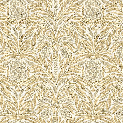 Image of Tommy Bahama - Peel and Stick Designer Wallpaper, Premium Batik Wallpaper for Bedroom, Powder Room, Kitchen, Self Adhesive, Vinyl, 30.75 Sq Ft Coverage (Bondi Batik Collection, Harvest)
