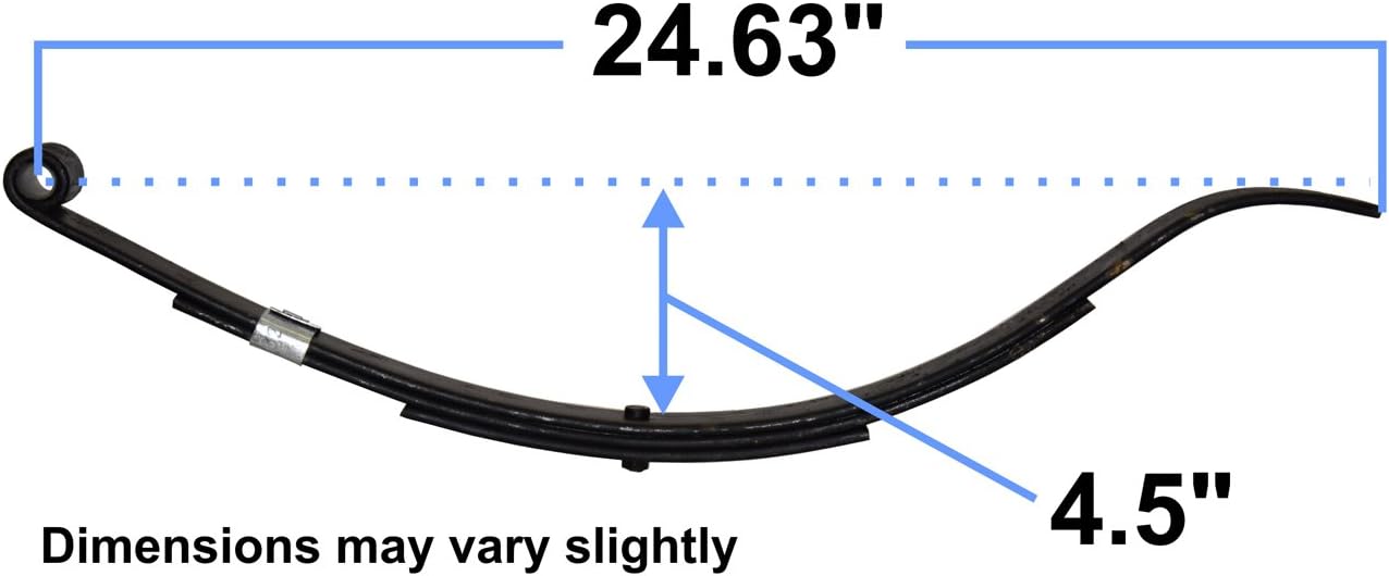 TRP Slipper Spring (3-Leaf) - 750 Lb Capacity - 24-5/8 Inches X 1-3/4 Inches Wide - Single
