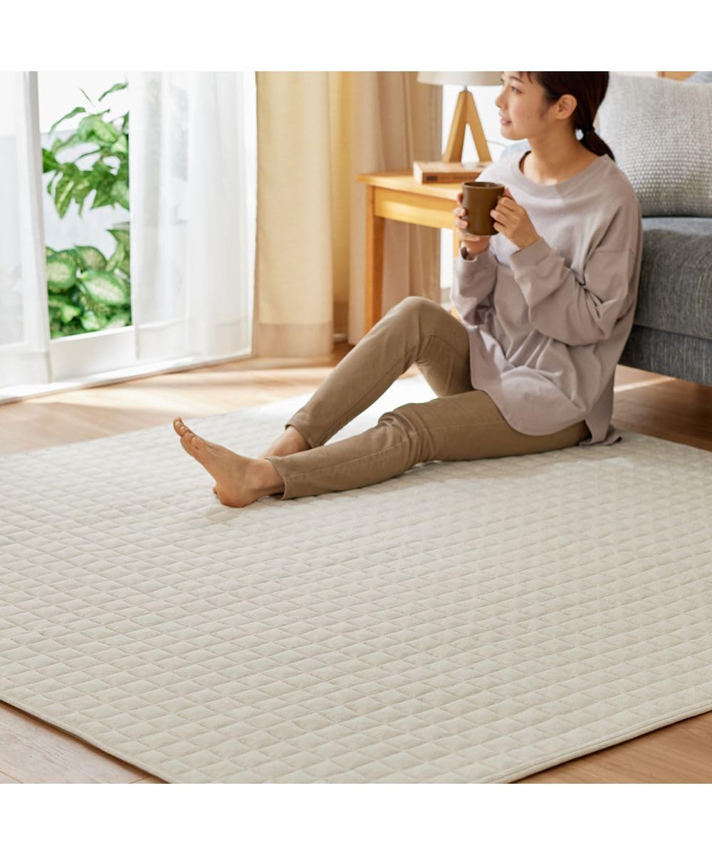 Amazon | [ニッセン] ラグ 厚みが選べる洗える肌触りやわらかな綿100