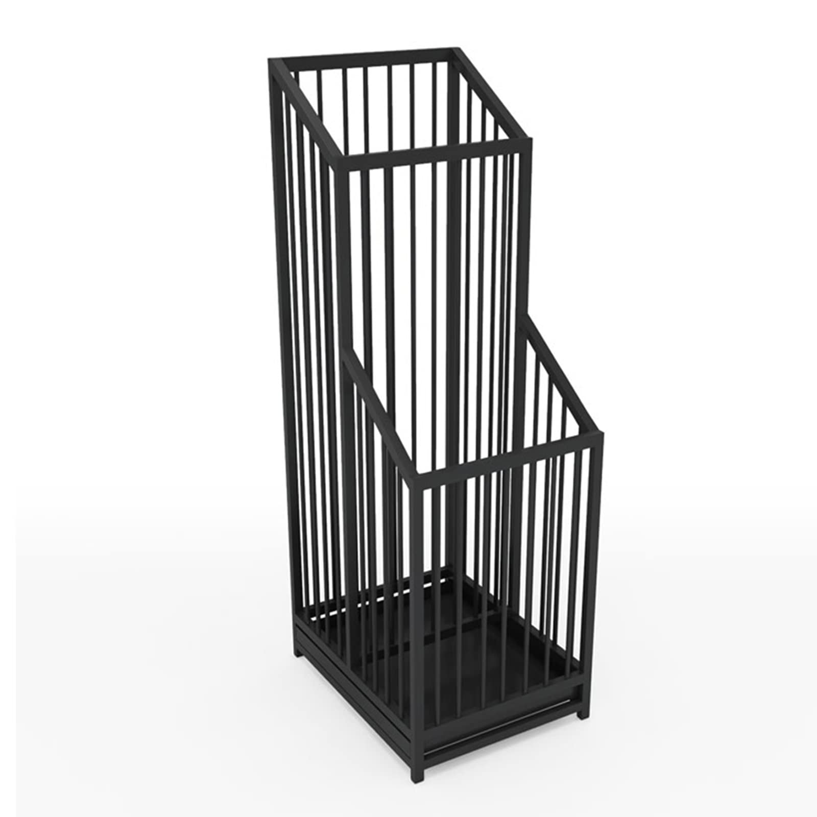 WXPGFEQ Double Layer Umbrella Stand with Removable Drip Tray, Metal Holder for Entryway Hallway, Cane Walking Stick Rack