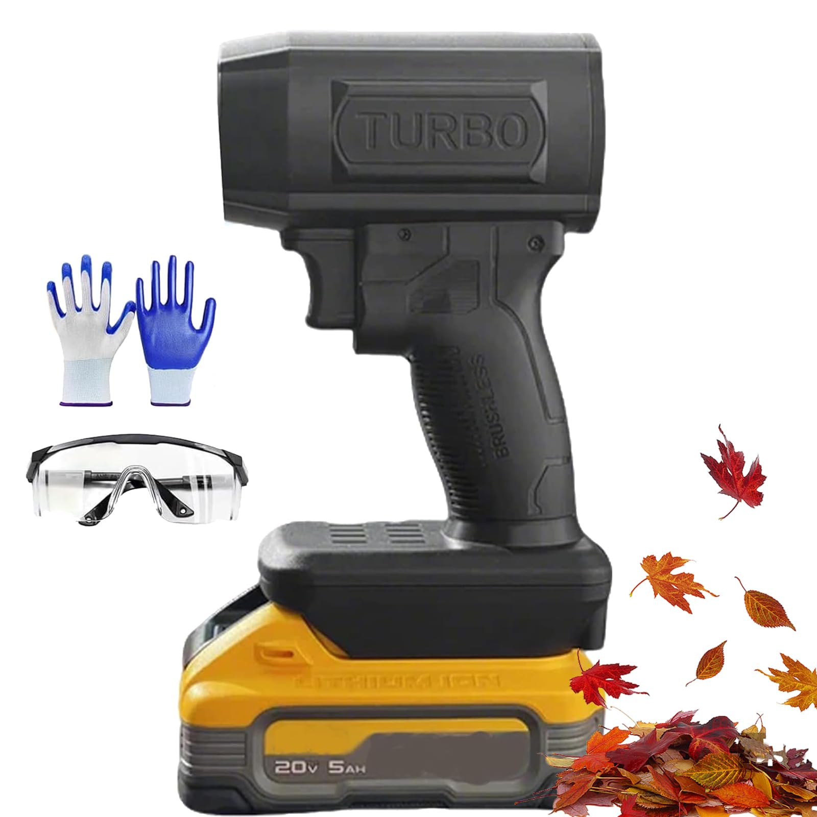 Turbo Jet Double-Blow V2.0, 2025 New Electric Cordless Leaf Blower 130,000 RPM 200 Mph, Portable Handheld Turbo Jet Blower Car Dryer for Patio, Lawn, Blowing Leaves (for Milwaukee)