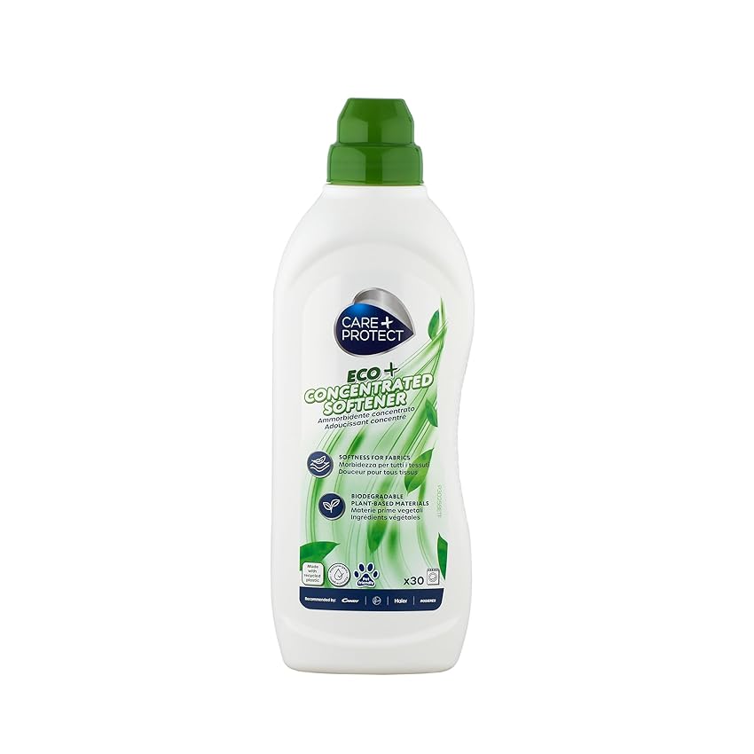 CARE + PROTECT ECO+ Ammorbidente per bucato, ideale per tutti i tipi di tessuti, ammorbidisce i tessuti e facilita la stiratura 750 ml per un massimo di 30 lavaggi