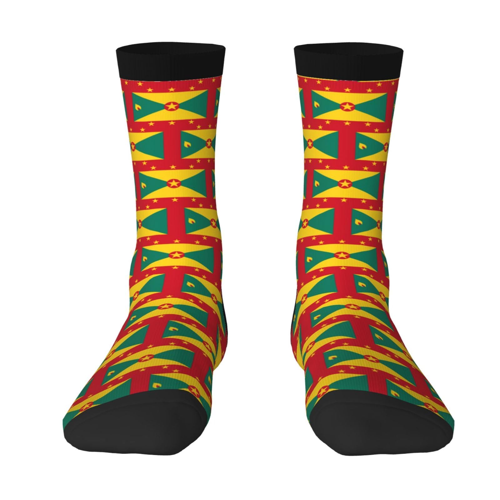 Oudrspo Unisex As Pic Flag Of Grenada Socks Classic Mid Calf Socks Outdoor Sports Running Casual Socks