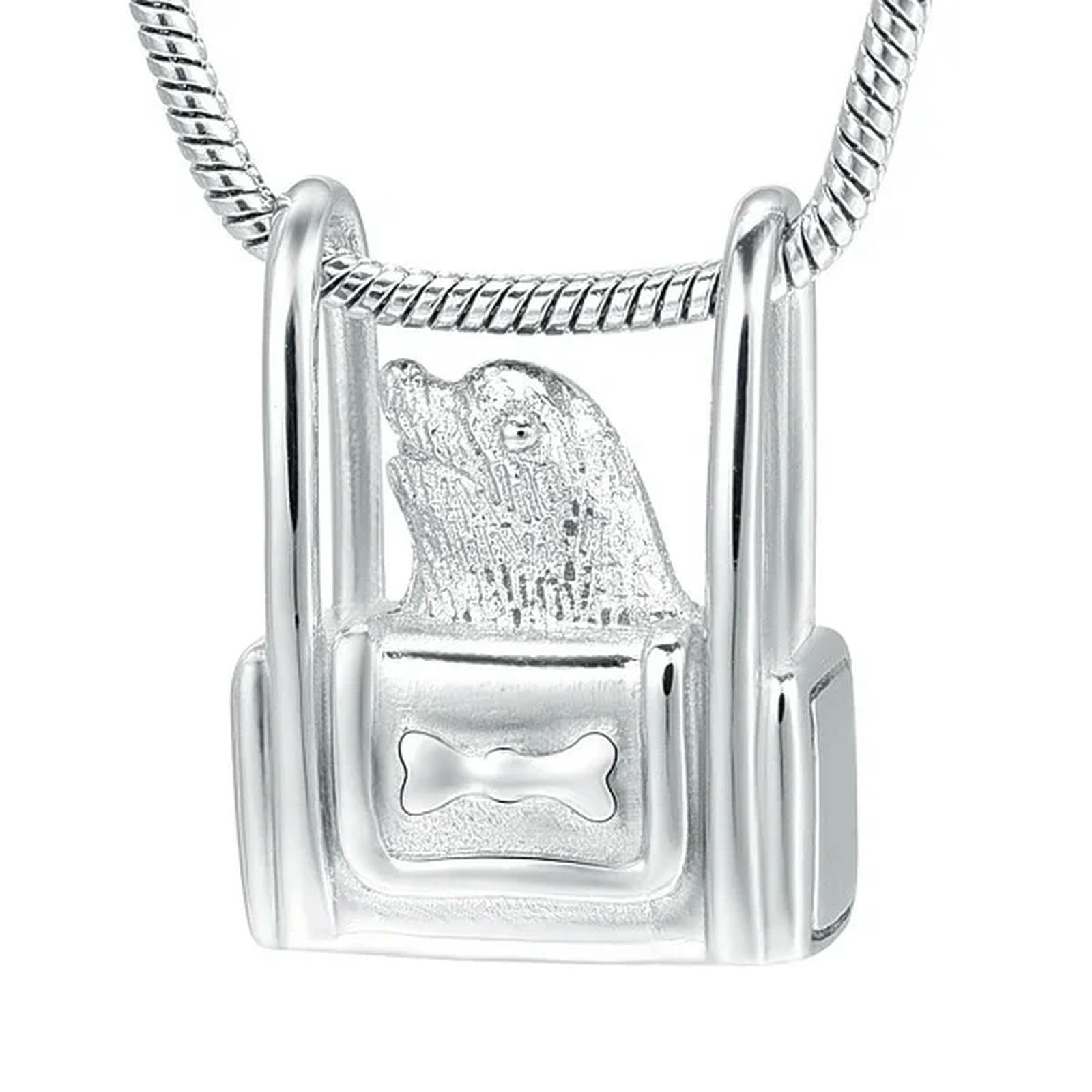 Pendentif perroquet pour urne funéraire bijou souvenir de deuil argenté