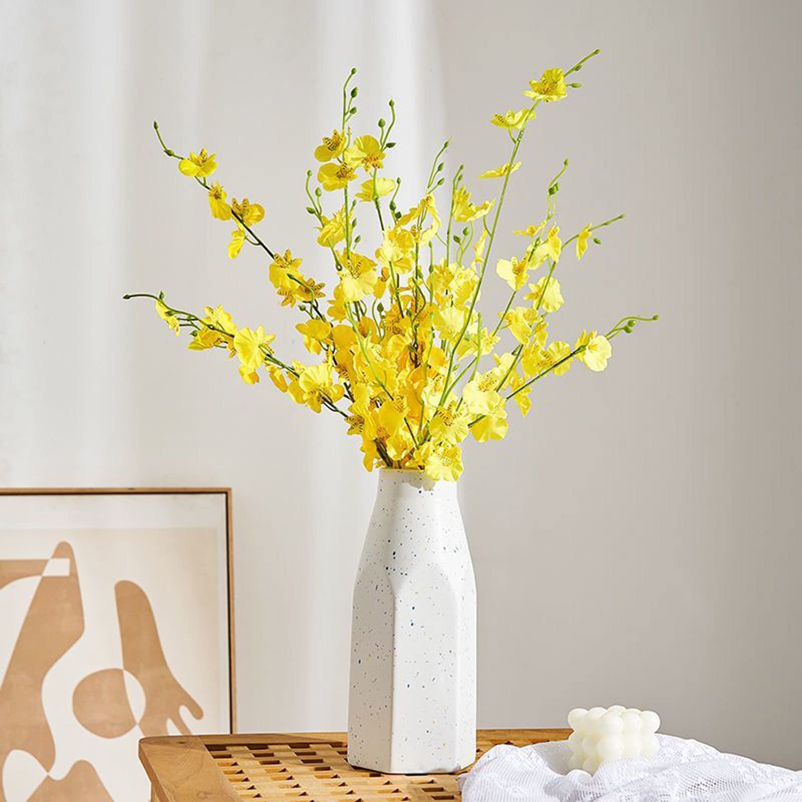 Amazon.co.jp: LGYKUMEG パンパスグラスのための花の花瓶の白い