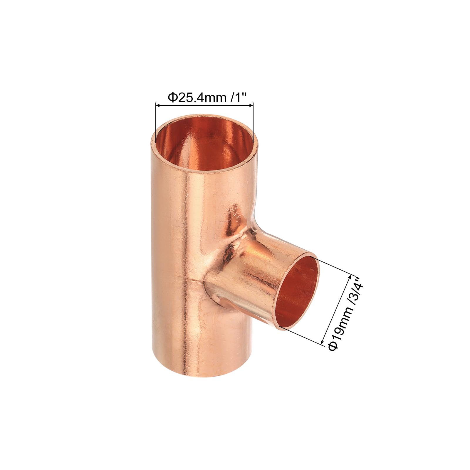 QUARKZMAN 15Pcs 1" x 3/4" x 1" Cobre Reducción T Presión Tubo Accesorio