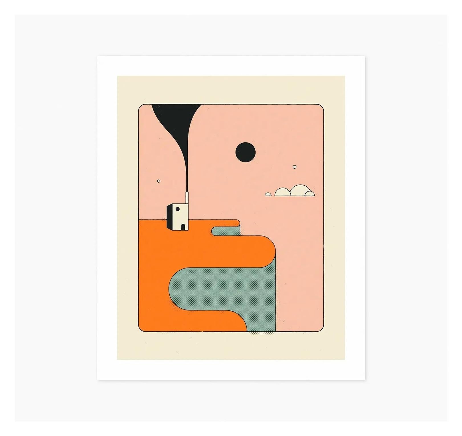Cuadro sobre lienzo abstracto de 30x40 cm para un salón moderno y relajante