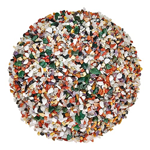 Image of Healing Crystal Chips for Vastu Natural Multi Color Chips Stone 50 Gm Multi Color Crystal Stone Chips Dust Raw Rough Stone For Reiki Healing Meditation