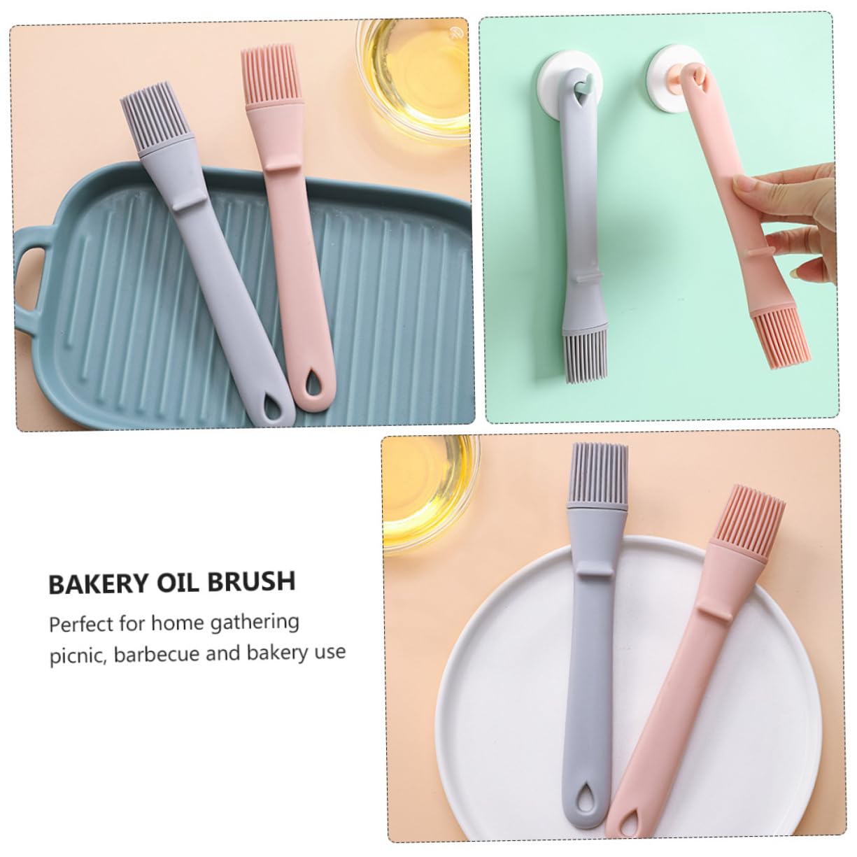 Toddmomy 9stücke Teiliges Silikon Backpinsel Hitzebeständige Küchenbürsten Für Bbq Grill Und Backen Lebensmittelechtes Material Bequemes Design Für Outdoor-feste Und Picknicks